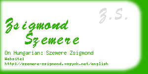 zsigmond szemere business card